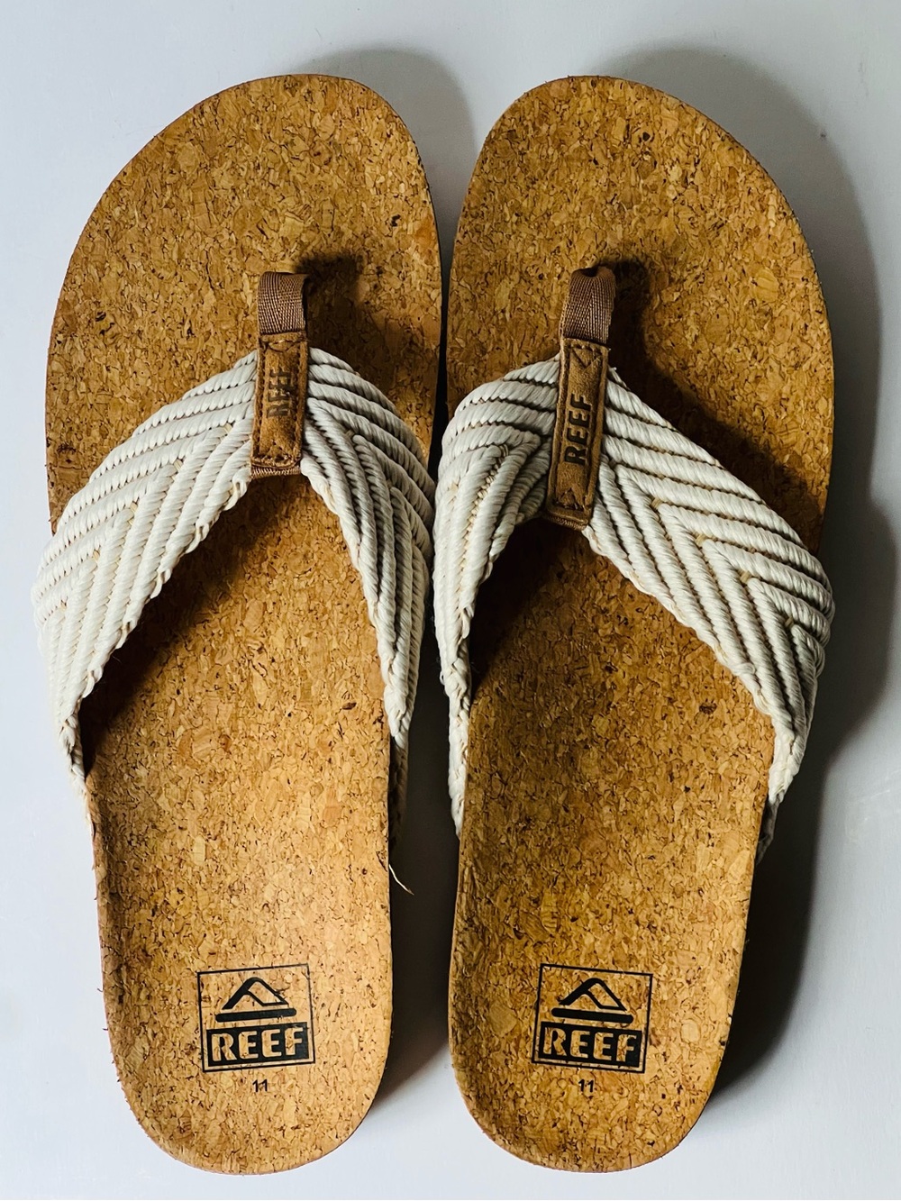 Reef Women’s Cork Sandals with Cream Rope Straps